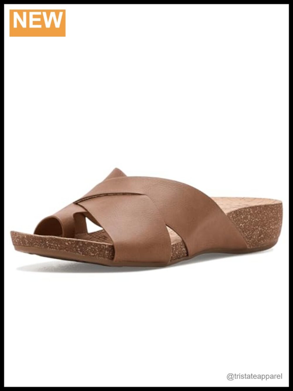 Korks Micha Wedge Sandal Peep Toe Slip On Cork Platform